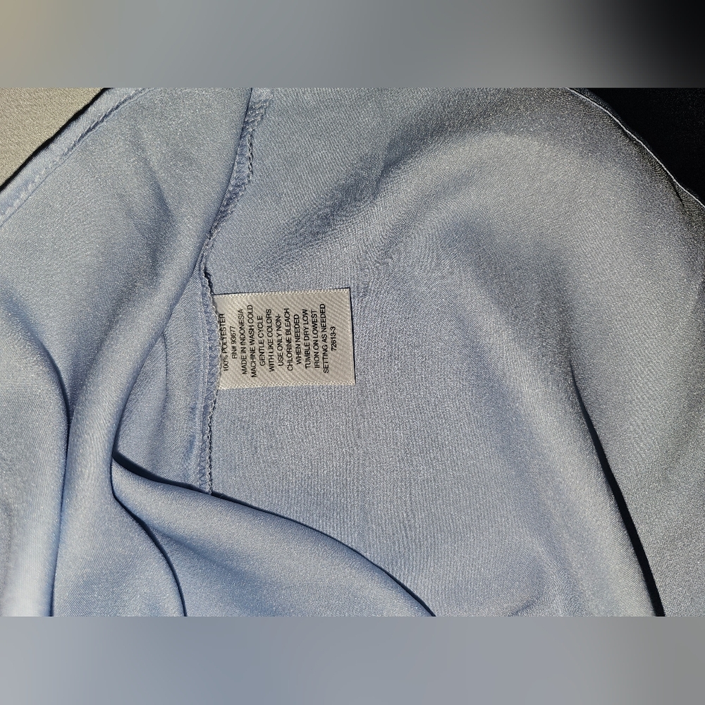 Worthington Soft Blue Wrap Blouse - Picture 16 of 16